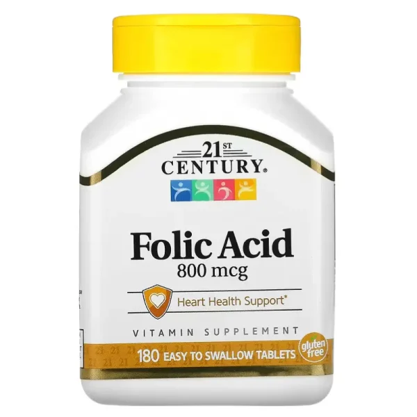 Acide Folique 800 µg de 21st Century Meilleurs complément alimentaire au Maroc