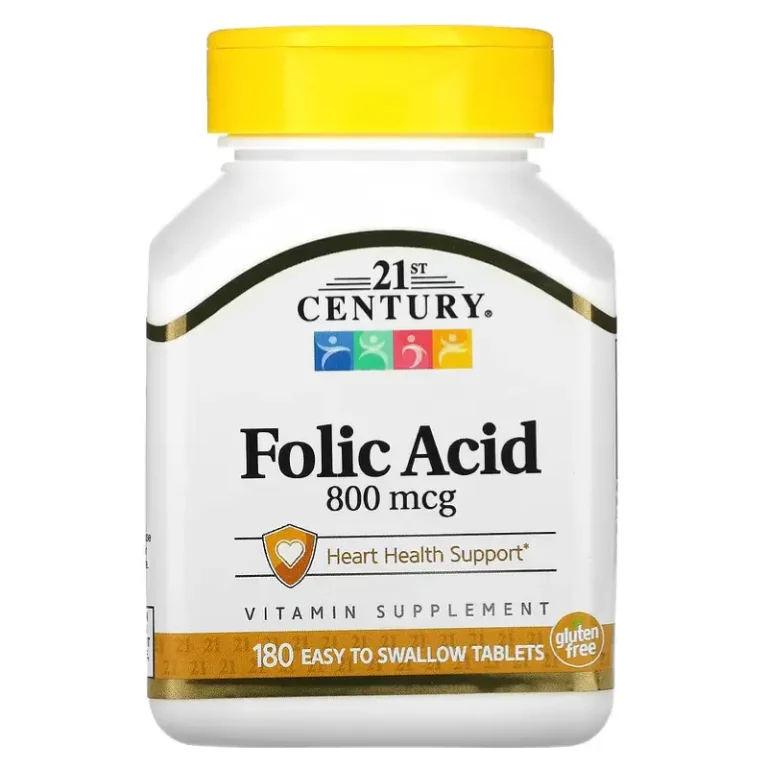 Acide Folique 800 µg de 21st Century Meilleurs complément alimentaire au Maroc