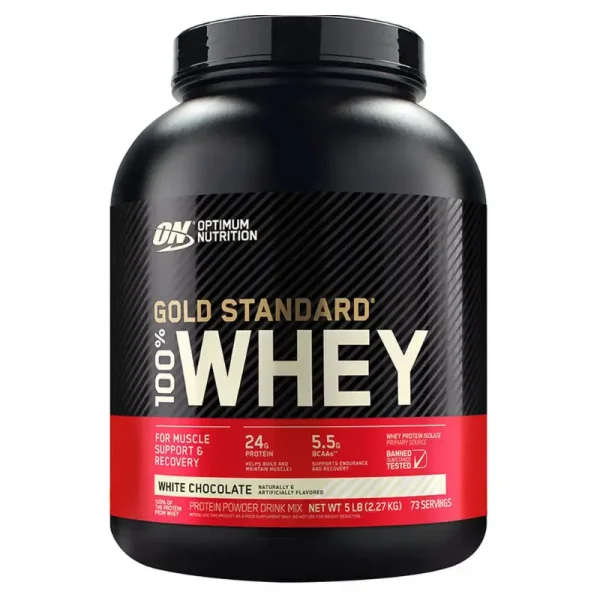 Gold Standard Whey 2,270 Kg d'Optimum Nutrition Meilleurs Prix au Maroc