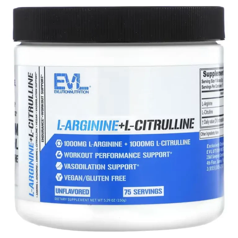 L-Arginine + L-Citrulline 150g de Evlution Nutrition Meilleurs Prix au Maroc