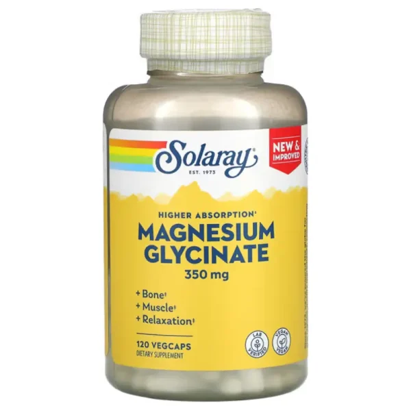 Magnésium Glycinate 350 mg de Solaray Meilleurs Prix au Maroc
