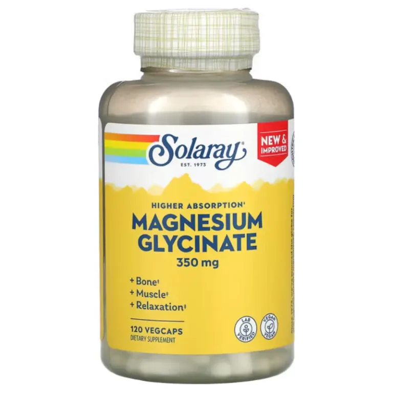 Magnésium Glycinate 350 mg de Solaray Meilleurs Prix au Maroc