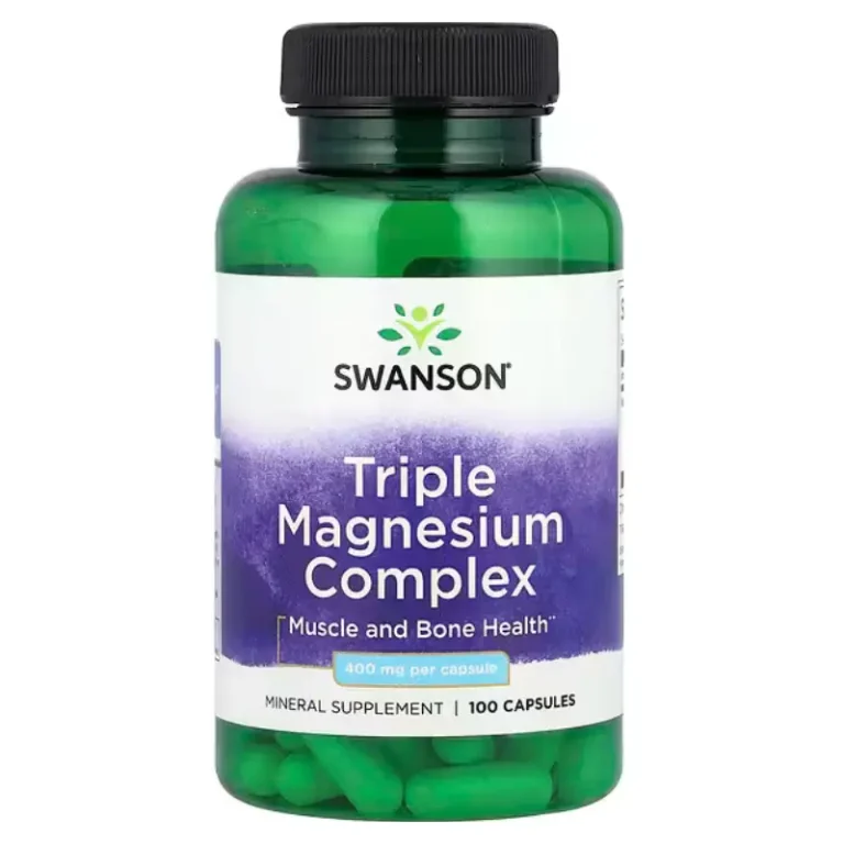 Triple Magnésium Complexe 400 mg Swanson Meilleurs Suppléments naturels au Maroc