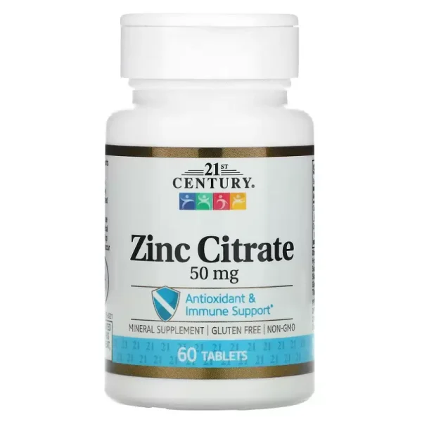 Zinc Citrate 50 mg de 21st Century Le Meilleurs Prix au Maroc
