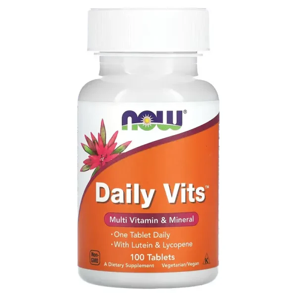Daily Vits 100 Comprimés de NOW Foods Meilleurs complément alimentaire au Maroc