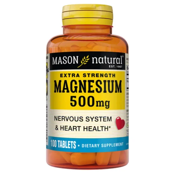 Magnesium 500 mg Extra Strength de Mason Natural Meilleurs complément alimentaire au Maroc