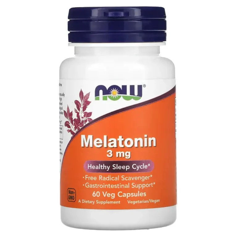 Mélatonine 3 mg 60 Gélules de NOW Foods Meilleurs complément alimentaire au Maroc