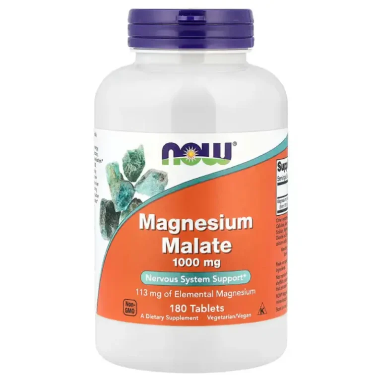 Magnésium Malate 1000mg de NOW Foods Meilleurs complément alimentaire au Maroc