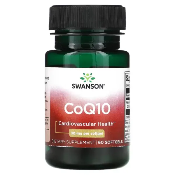 Coenzyme Q10 (CoQ10) 30 mg, 60 Softgels de Swanson Meilleurs complément alimentaire au Maroc