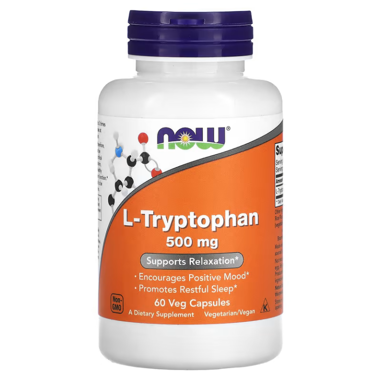 L-Tryptophane 500 mg de NOW Foods Meilleurs complément alimentaire au Maroc