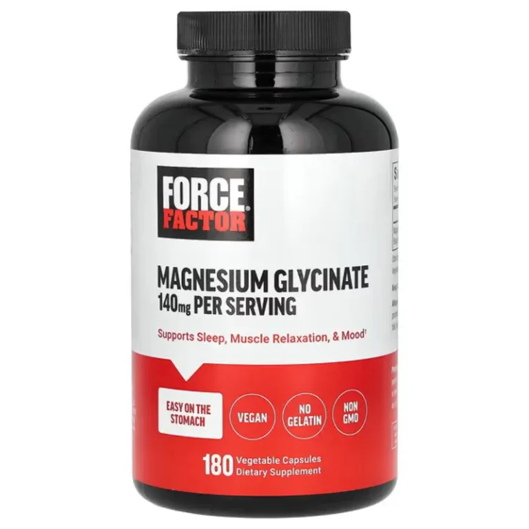Magnésium Glycinate 140 mg de Force Factor Meilleurs complément alimentaire au Maroc